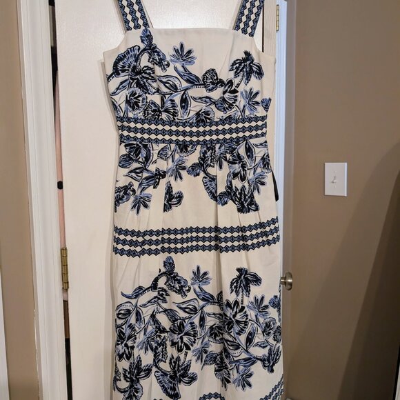 Vince Camuto Fit & Flare Floral Summer Midi Dress 4 EUC - Picture 6 of 16